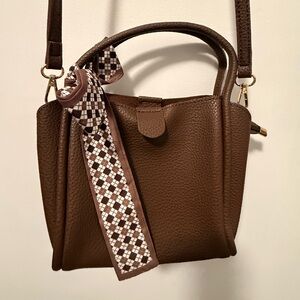 Vegan Brown Leather Handbag